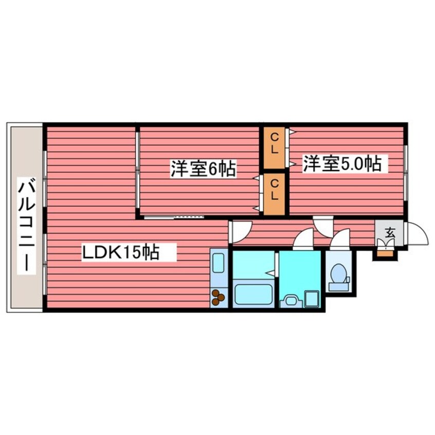 間取図 札幌市営地下鉄東豊線/月寒中央駅 徒歩10分 3階 築41年