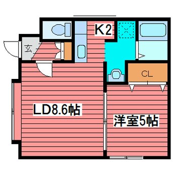 間取図 エスポアール福住