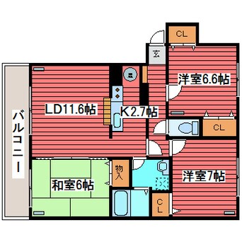 間取図 サンライト西岡II