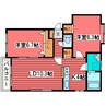 プラティコ福住 2LDKの間取り