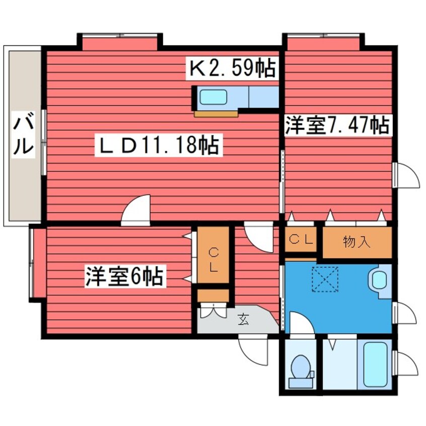 間取図 シティコート月寒公園