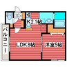 グランメール月寒東Ｃ 1LDKの間取り