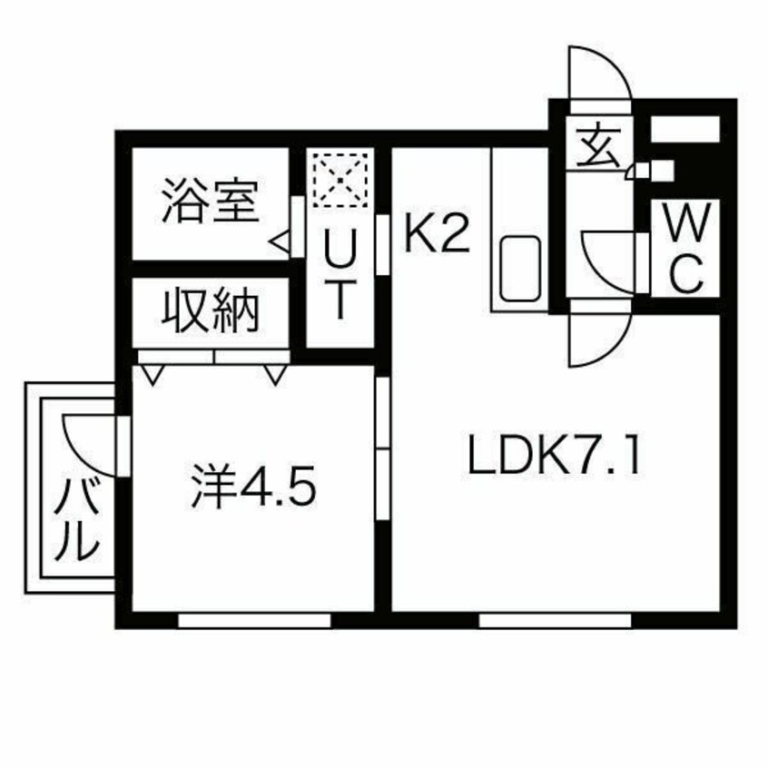 間取図 La・Bella（ラベーラ月寒）