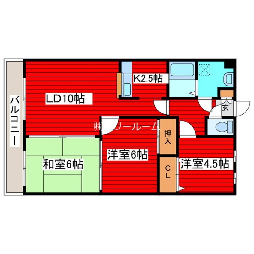 間取図 ロイヤルレインボー平岸Ｂ棟