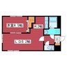 ecoa福住 1LDKの間取り