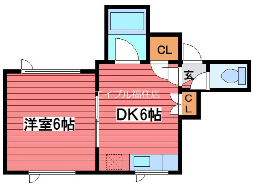 間取図 リバティ月寒東