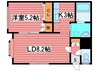 クラージュ福住 1LDKの間取り