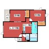クラージュ 2LDKの間取り