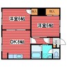 フォーブル西岡 2LDKの間取り