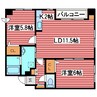 ボヌール月寒西 2LDKの間取り