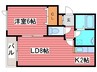 タウンハウス早水Ａ 1LDKの間取り