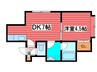 アビタシオンボナール 1DKの間取り