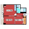 ビック月寒 2LDKの間取り