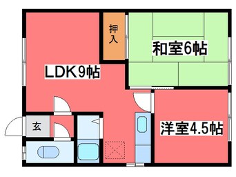 間取図 中央バス/月寒4-18 2階 築48年