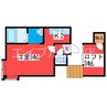 マイタウン 1Kの間取り