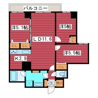 間取図 プランドール福住