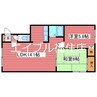 メゾンイーストリバー 2LDKの間取り
