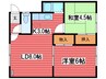 マンション山岸Ｂ 2LDKの間取り