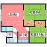 マンション山岸Ｂ 2LDKの間取り