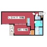 クレステージ西岡 1LDKの間取り