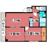 コートリヴィエル 2LDKの間取り