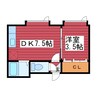 アークコート月寒東II 1DKの間取り