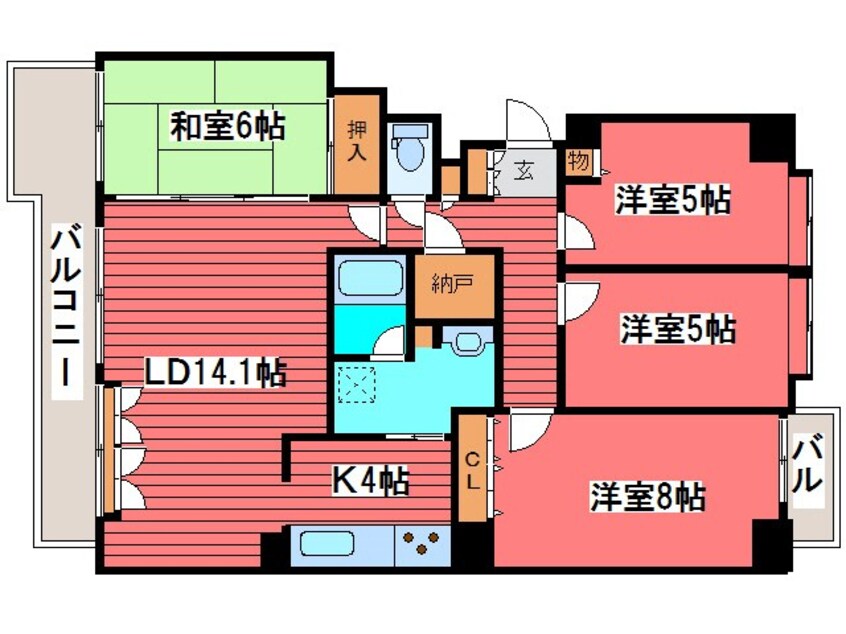 間取図 ドミール福住1条