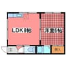 コーポ月寒Ａ 1LDKの間取り