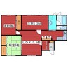 クレール月寒東 3LDKの間取り
