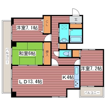 間取図 クレストコート南平岸