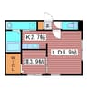 リヴィエール福住１１ 1LDKの間取り
