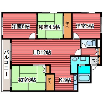 間取図 平岸ハイツ第2