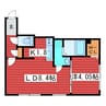 S-FORT月寒 1LDKの間取り