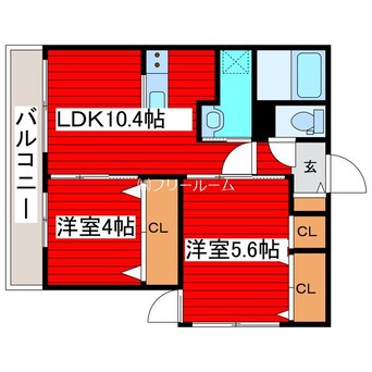 間取図 Leia月寒