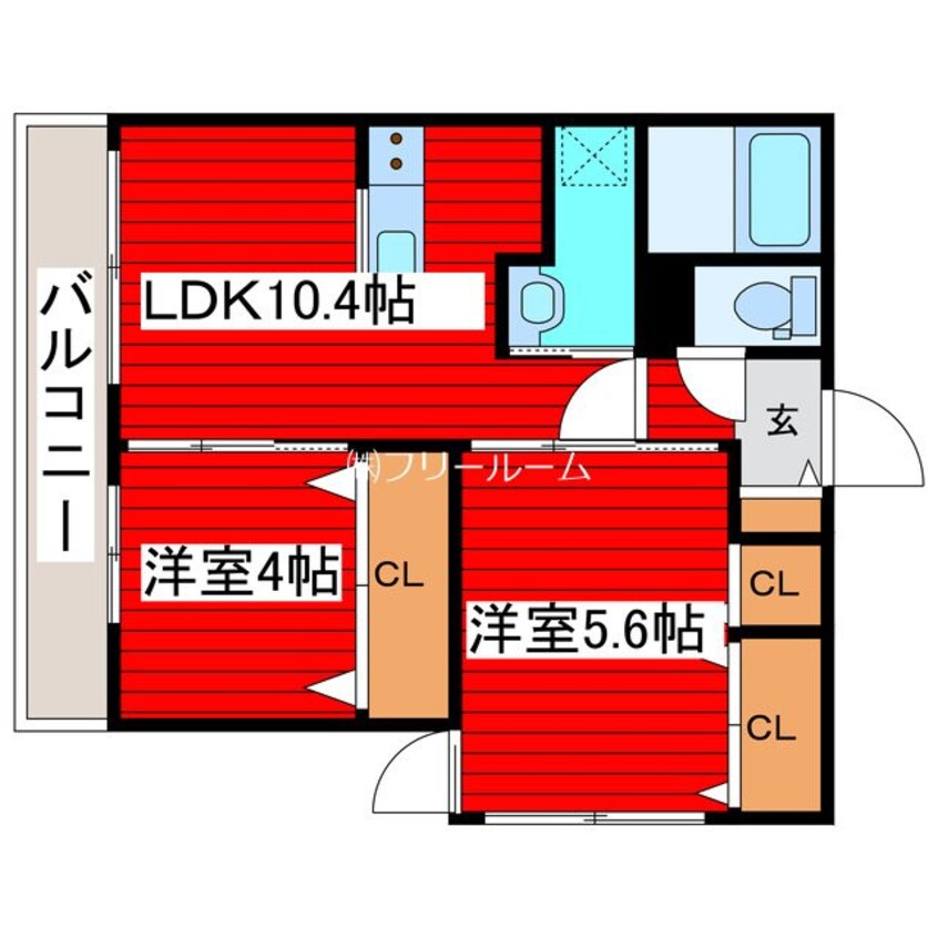 間取図 Leia月寒