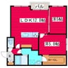シティプレミア月寒東 2LDKの間取り