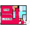 ラフィーネ月寒中央通 1LDKの間取り