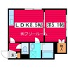 CORPOクリオネ 1LDKの間取り