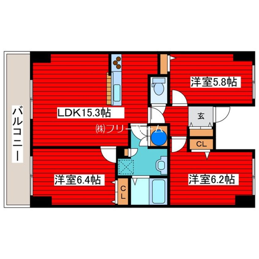 間取図 ホーリーフォート南平岸