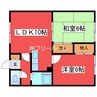 長浦ハイツＣ 2LDKの間取り