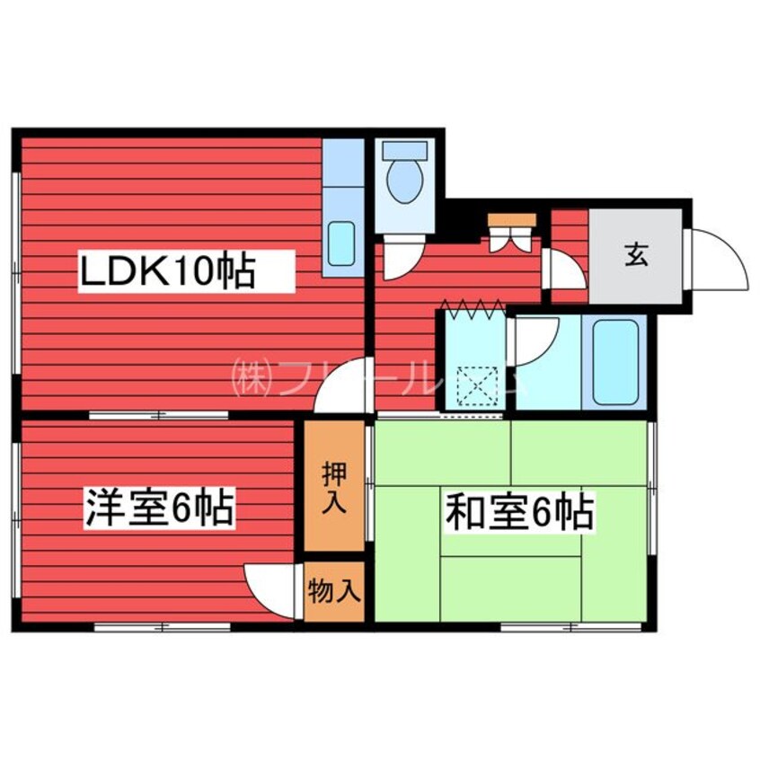 間取図 シャトウ西川