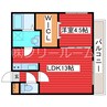 Azulドーム前 1LDKの間取り
