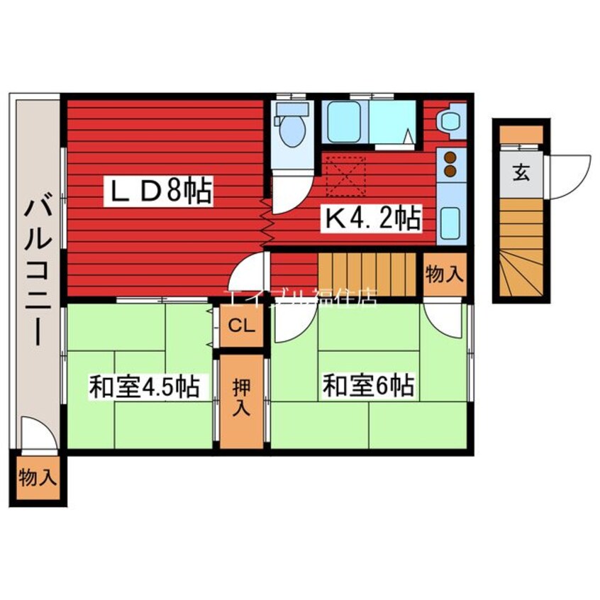 間取図 豊田邸テラスハウス