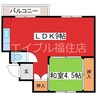 ビレッジハウス３号棟 1LDKの間取り