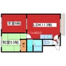 クレアール月寒Ａ 2LDKの間取り