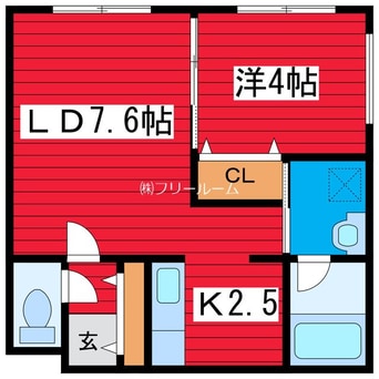 間取図 ＢＥＬＬ　ＷＡＬＫ３