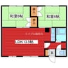 静マンション 2LDKの間取り