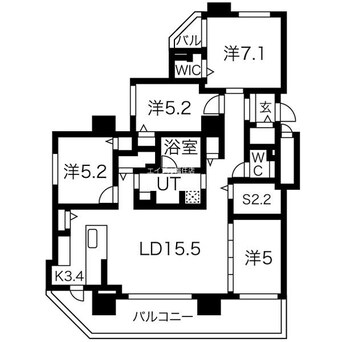 間取図 クレアホームズ平岸南レジデンス