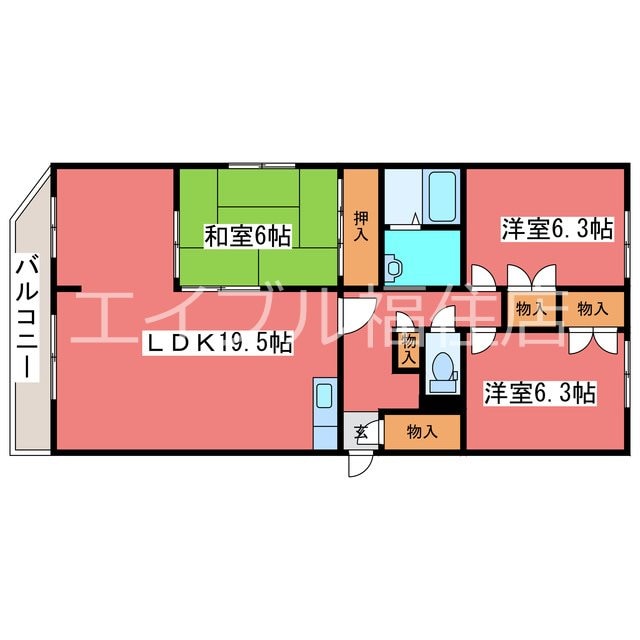 間取り図 ロピア月寒