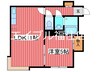 グリーンヒル月寒 1LDKの間取り